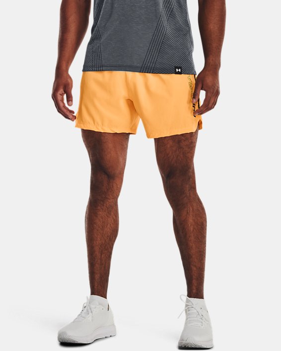 Men's UA Speedpocket 5'' Shorts, Orange, pdpMainDesktop image number 0